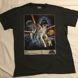 Star Wars t-shirt, boys or girls L, dark gray, 50 cotton/50 poly